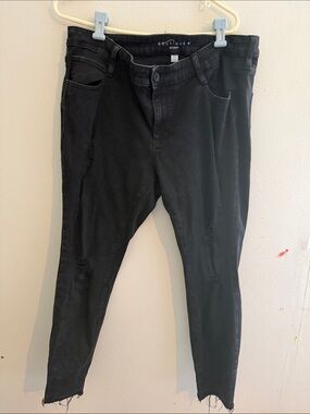 Boutique+ Skinny Black Distressed Jeans